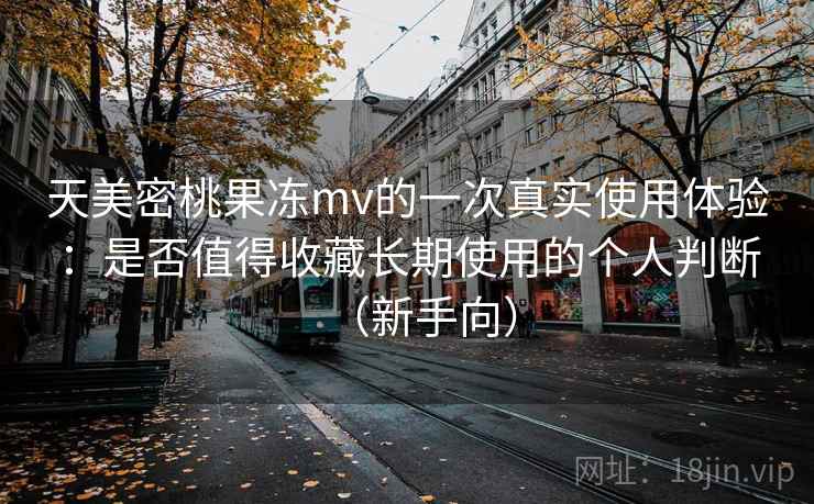 天美密桃果冻mv的一次真实使用体验：是否值得收藏长期使用的个人判断（新手向）