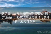 多次使用后再评价蜂鸟影院在线观看：界面设计、播放流畅度与操作习惯分析（稳定性观察）