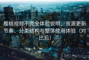 樱桃视频不完全体验说明：资源更新节奏、分类结构与整体使用体验（对比后）