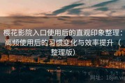 樱花影院入口使用后的直观印象整理：高频使用后的习惯变化与效率提升（整理版）