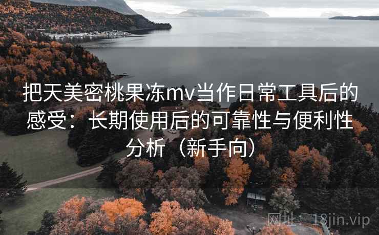 把天美密桃果冻mv当作日常工具后的感受：长期使用后的可靠性与便利性分析（新手向）