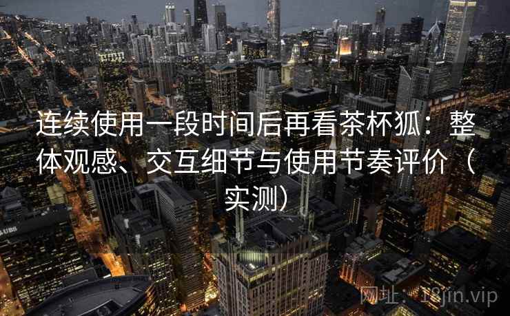 连续使用一段时间后再看茶杯狐：整体观感、交互细节与使用节奏评价（实测）