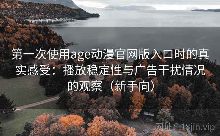 第一次使用age动漫官网版入口时的真实感受：播放稳定性与广告干扰情况的观察（新手向）